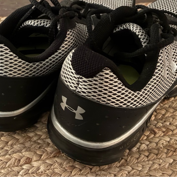 Under Armour Black and White Athletic Shoes - Picture 3 of 6